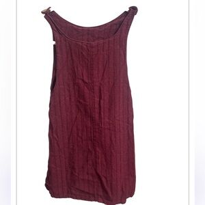 Little Cottonwood Sz 4T Girls Linen Tank Top Dress Sleeveless Button Cottage